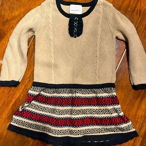 Hanna Andersson fair isle sweater dress. Girls size 90/3t